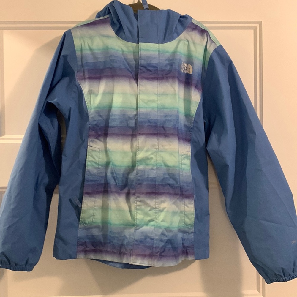 Girls North face raincoat- size 7/8